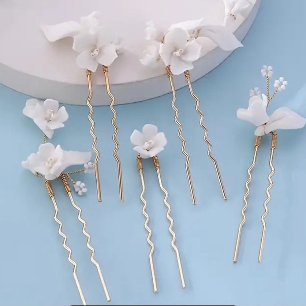 5pcs Wedding bridal hair pins flower New ✨✨💕💕